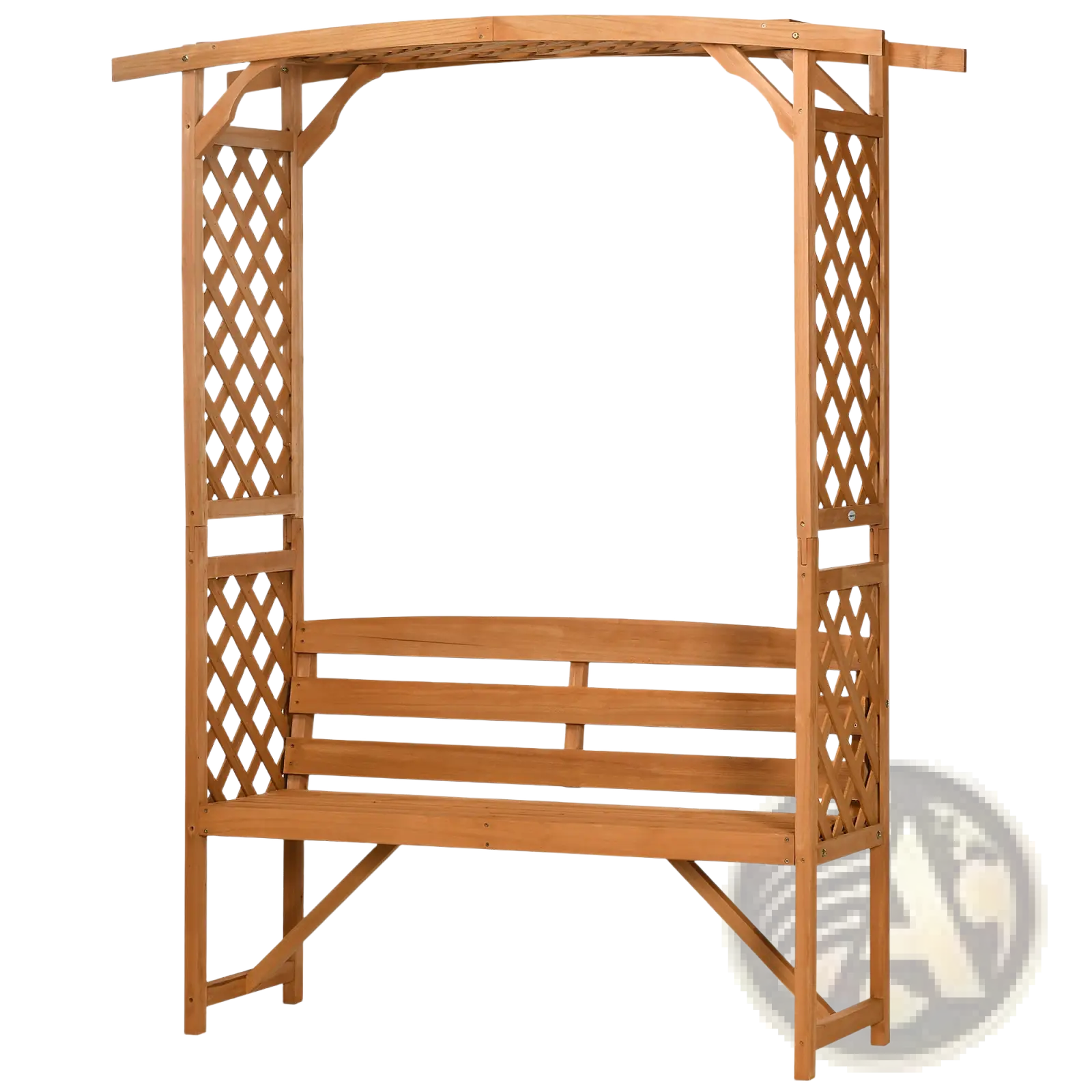 Arbor Garden Bench with Trellis and Pergola Arch